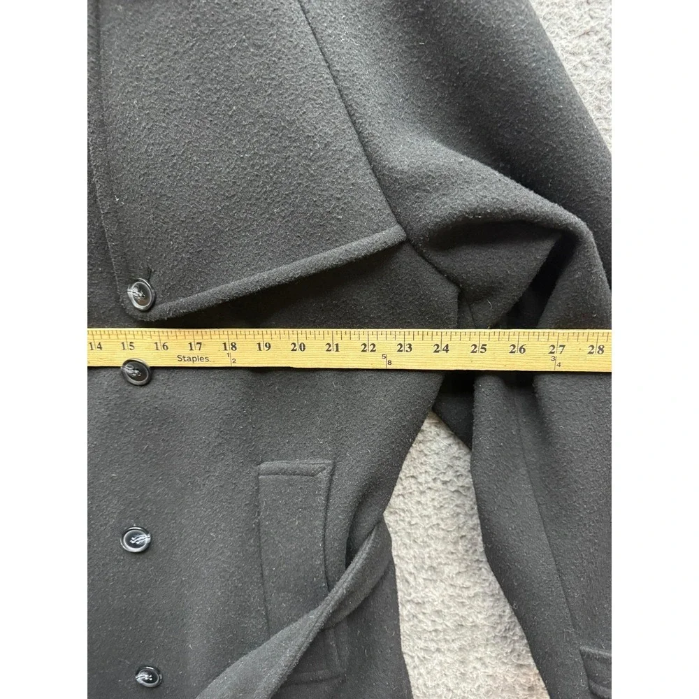 The Frankie Shop Double-Breasted Belted Trench Coat Black Womens Size L/XL - Picture 11 of 16